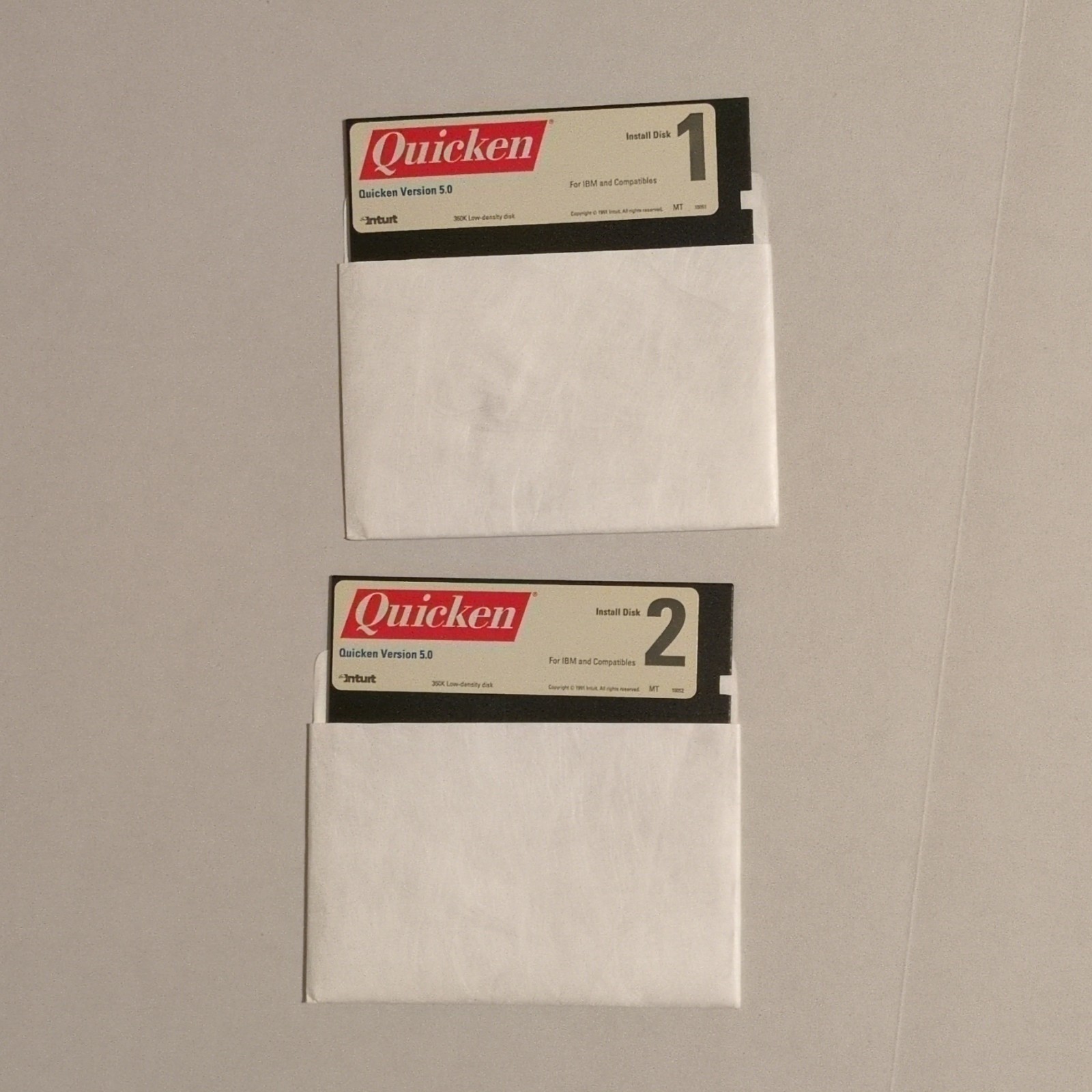 Intuit Quicken Version 5.0 5.25 in Floppy Disc for IBM and Compatibles