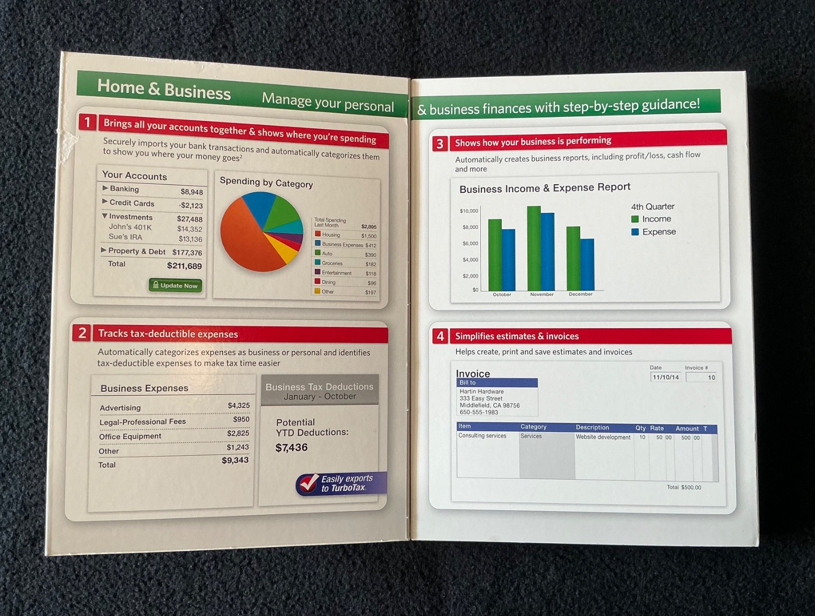 Intuit Quicken 2014 Home & Business Software Disc Windows XP SP3 + Vista SP1/7/8