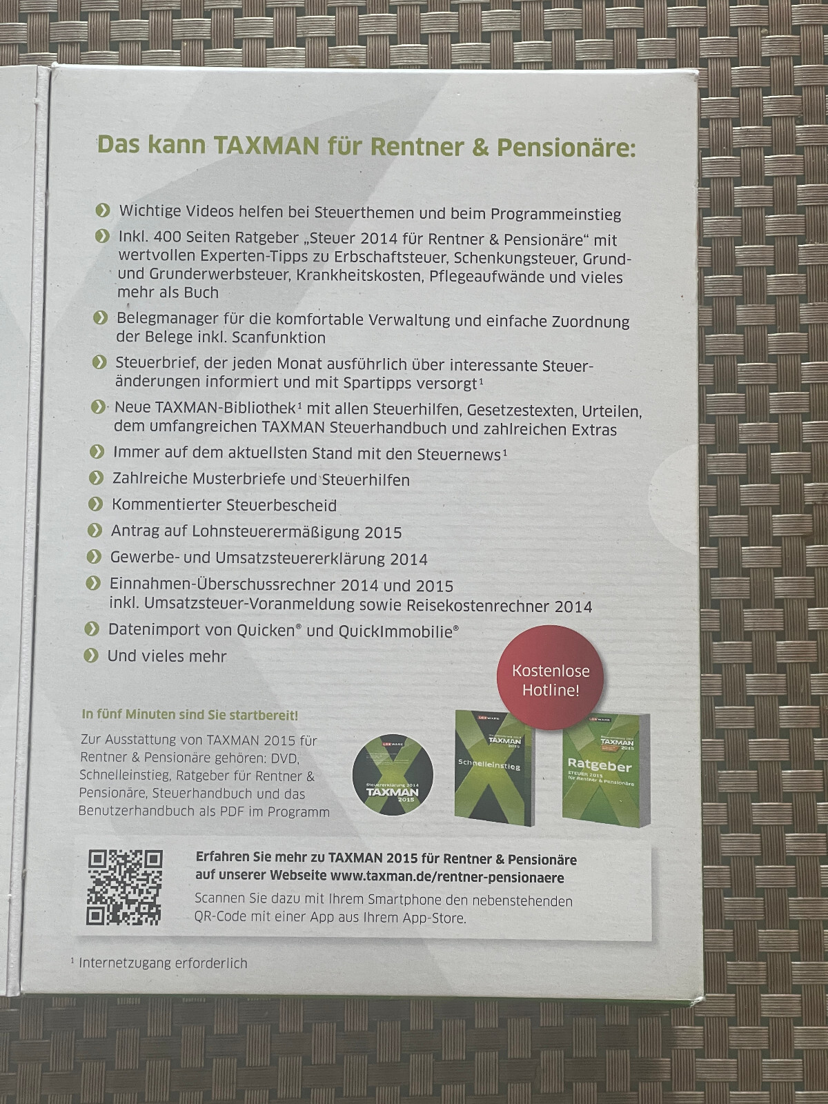 Lexware Taxman 2015 pensioners & pensioners tax year 2014 pensioner declaration new original packaging