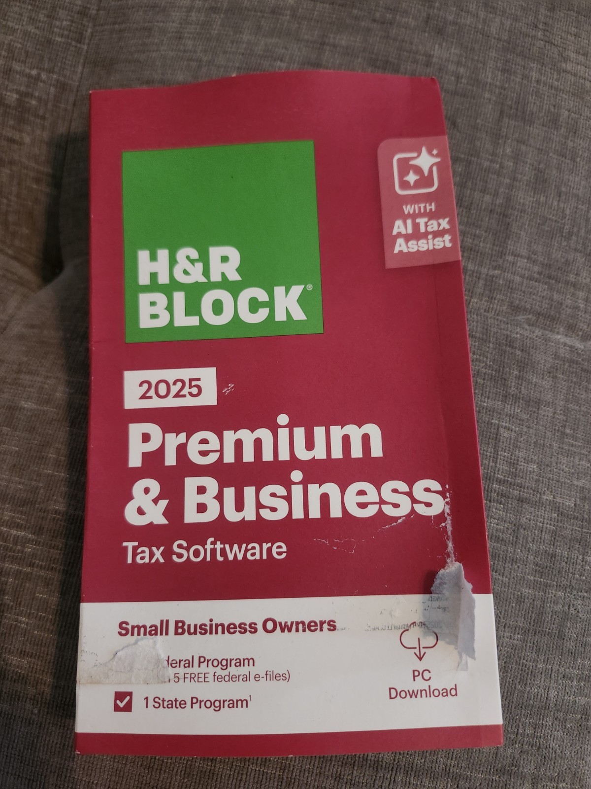 H&R Block 2025 Premium & Business Tax Software Small Business Owners *Open Box*