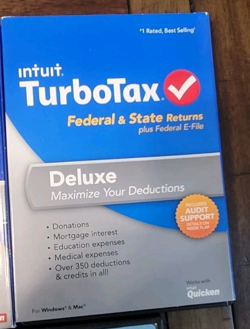 Lot of (5) ~ TurboTax Deluxe 2009 2010, 2013 + 2 Others (2014)