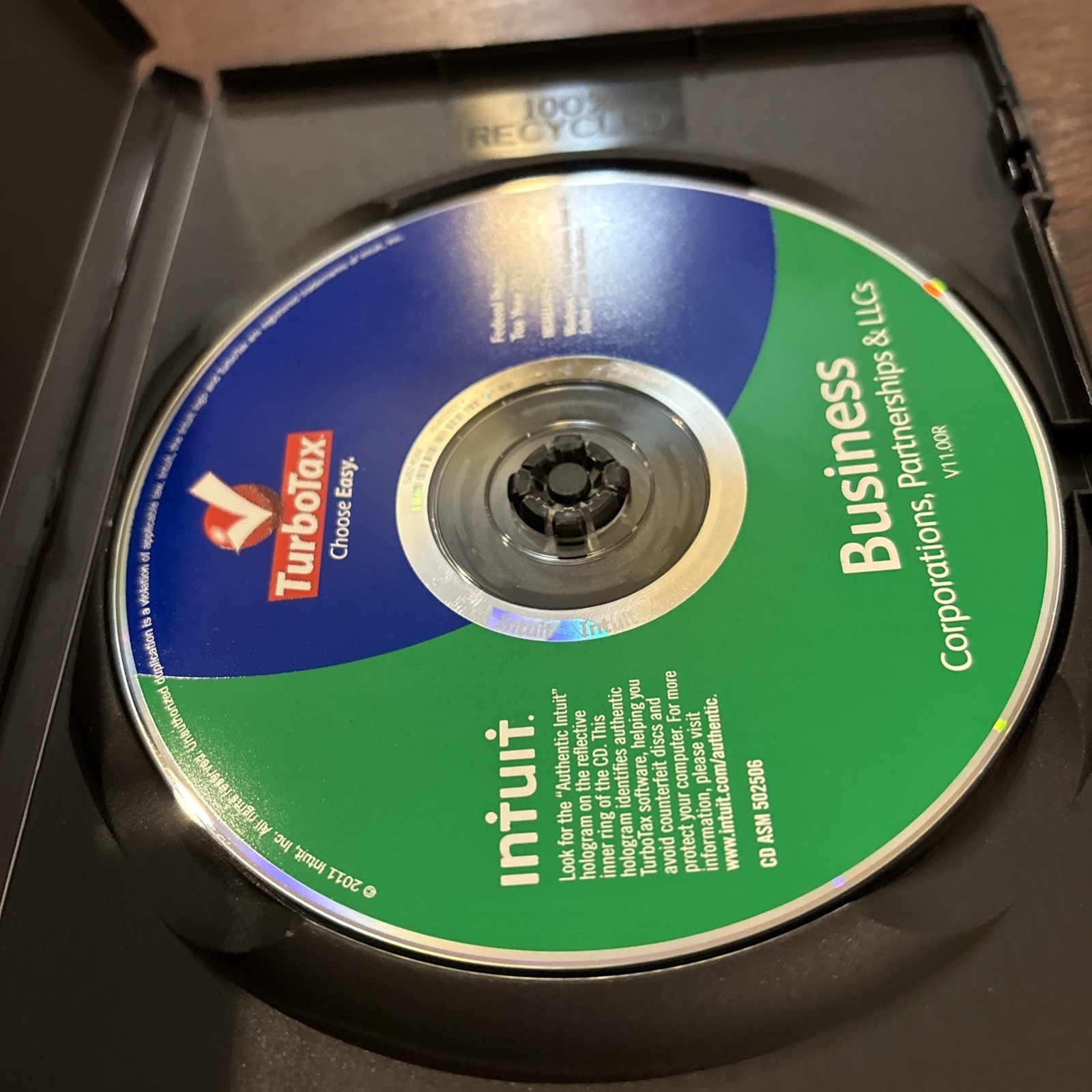 2012 Turbotax Business Federal PC Windows CD in jewel case no code M1
