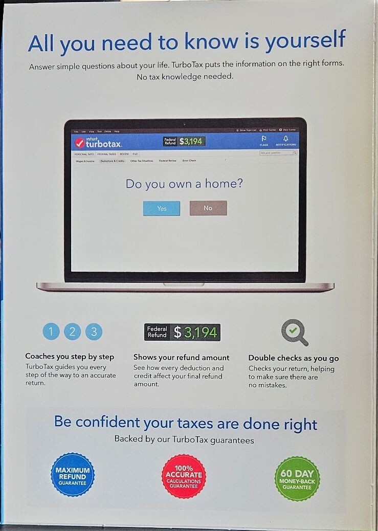 INTUIT TURBOTAX DELUXE 2018 Federal Only CD version BRAND NEW SEALED Windows MAC