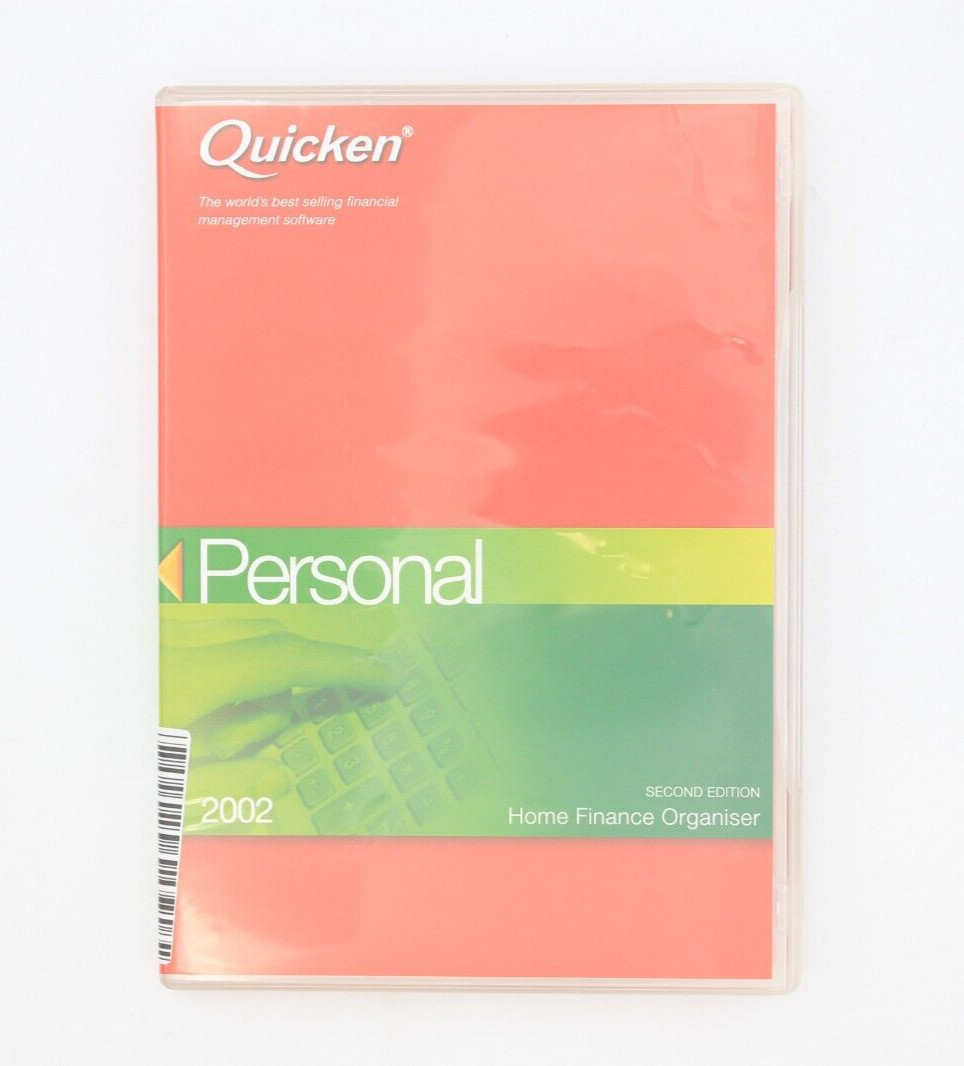 QUICKEN PERSONAL Finance Accounting Software 2002 FULL VERSION Genuine Vintage