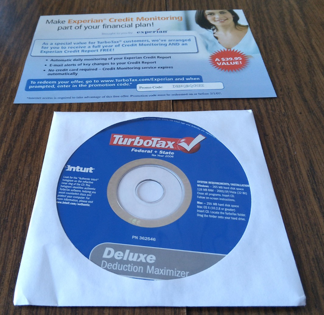 Intuit TurboTax Deluxe Federal + State 2006 For Microsoft Windows PC