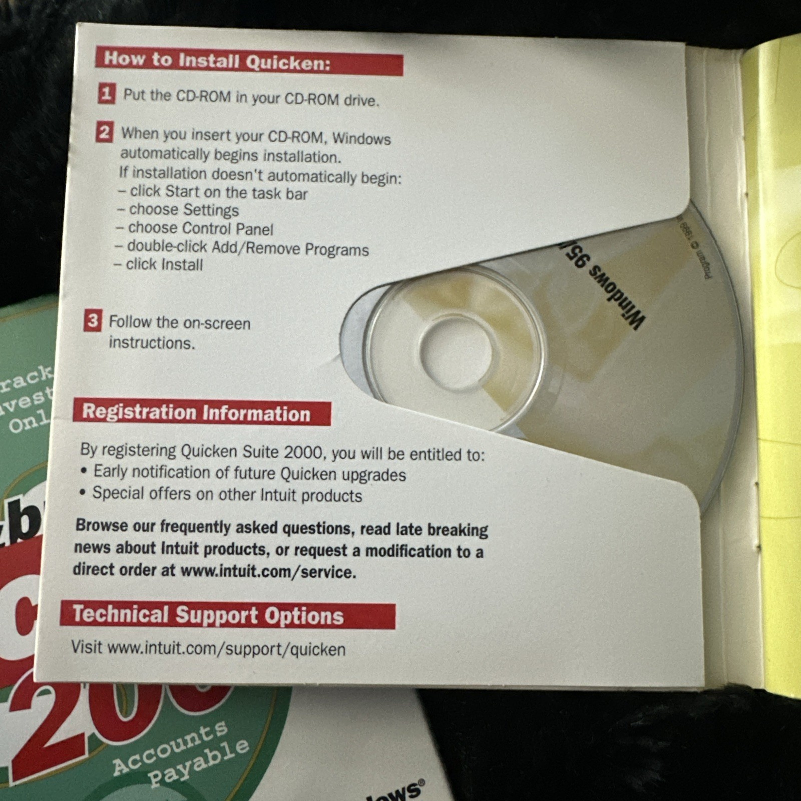 Lot Of 2 Quicken Home & Business Quick Deluxe Suite 2000 PC Software Invoicing