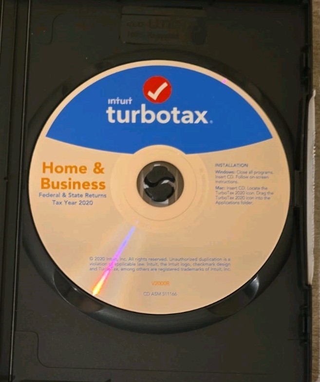 For FEDERAL RETURN ONLY ✅Genuine CD ✅ 2020 TURBOTAX HOME & BUSINESS CD TURBO TAX