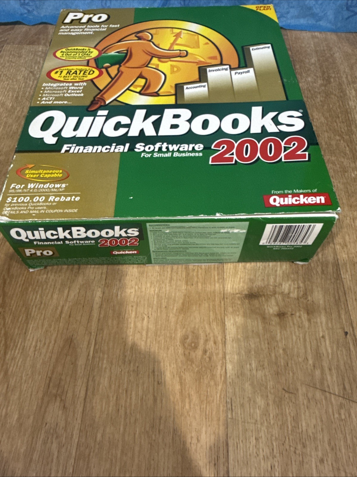 INTUIT QuickBooks Pro 2001 Full Version for Windows Install CD with License Key