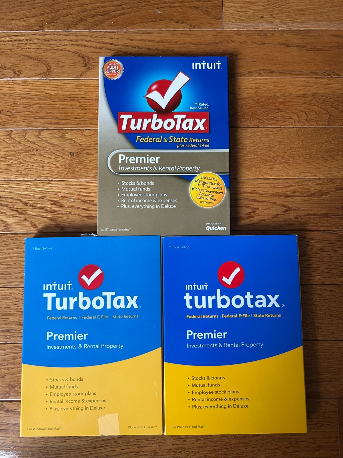Turbo Tax Premier Lot 2012 2015 2016 for Windows MAC cd-rom