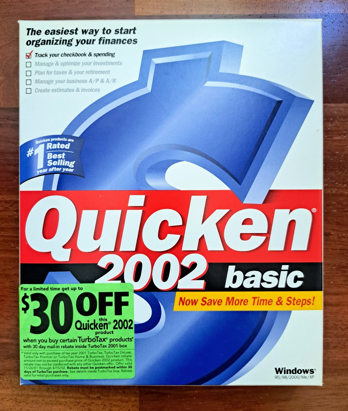 Quicken 2002 Basic, Financial Software, Windows Version, CD
