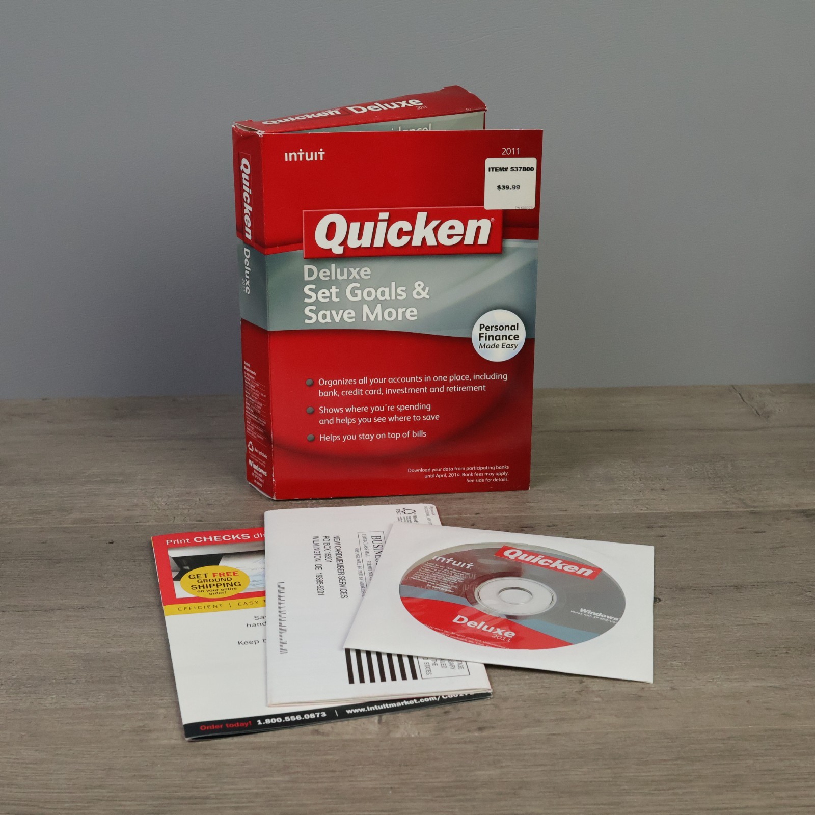 Intuit Quicken Deluxe 2011 for Windows XP SP2/Vista/7 NOT FOR Win 10/11