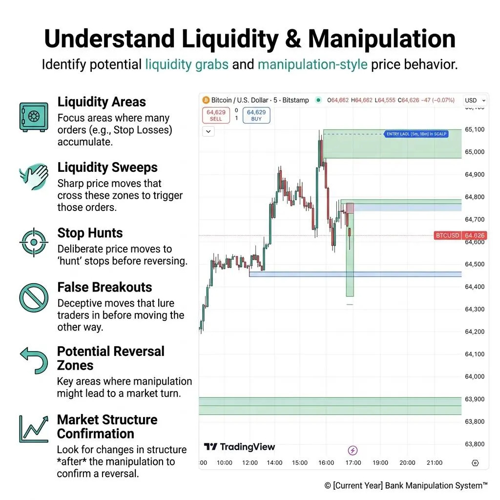 Bank Manipulation System TradingView System | Smart Money & Liquidity