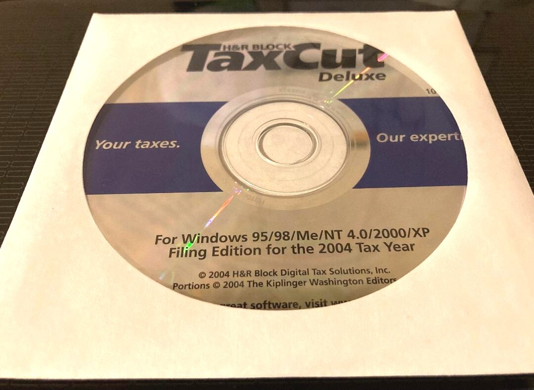 2004 TaxCut DELUXE Federal turbo H&R Tax Cut New sealed CD