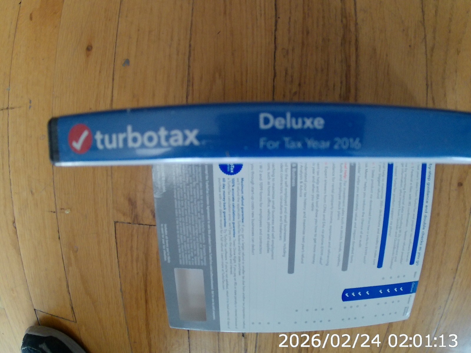 INTUIT TURBOTAX FOR 2016 DELUXE FEDERAL Used once Federal Only No State