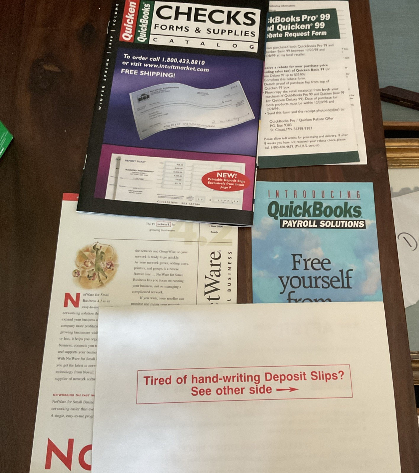 Quicken Quickbooks Pro 99 Software – Original Box Manuals & Paperwork !