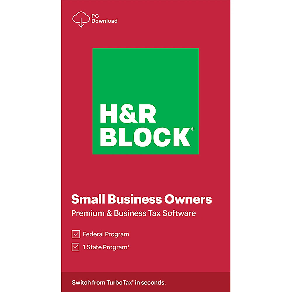 New 2020 H&R Block Tax Software Premium & Business Edition for Win/PC [Key Card]