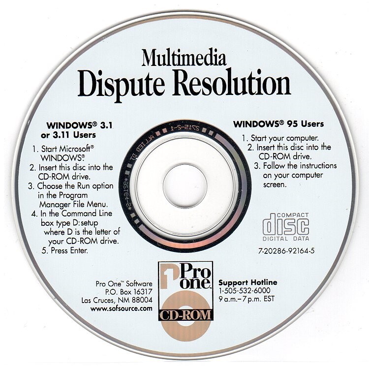 Multimedia Dispute Resolution Law (PC-CD, 1997) for Windows – NEW CD in SLEEVE