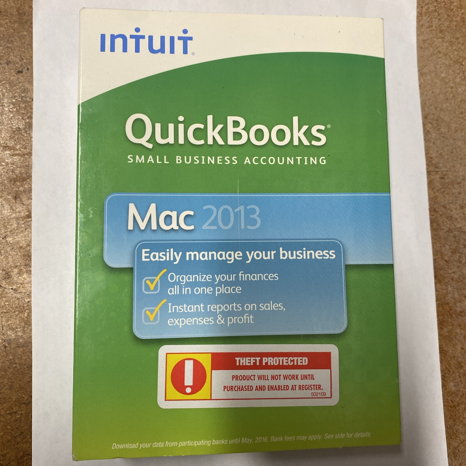 INTUIT QUICKBOOKS FOR MAC 2013