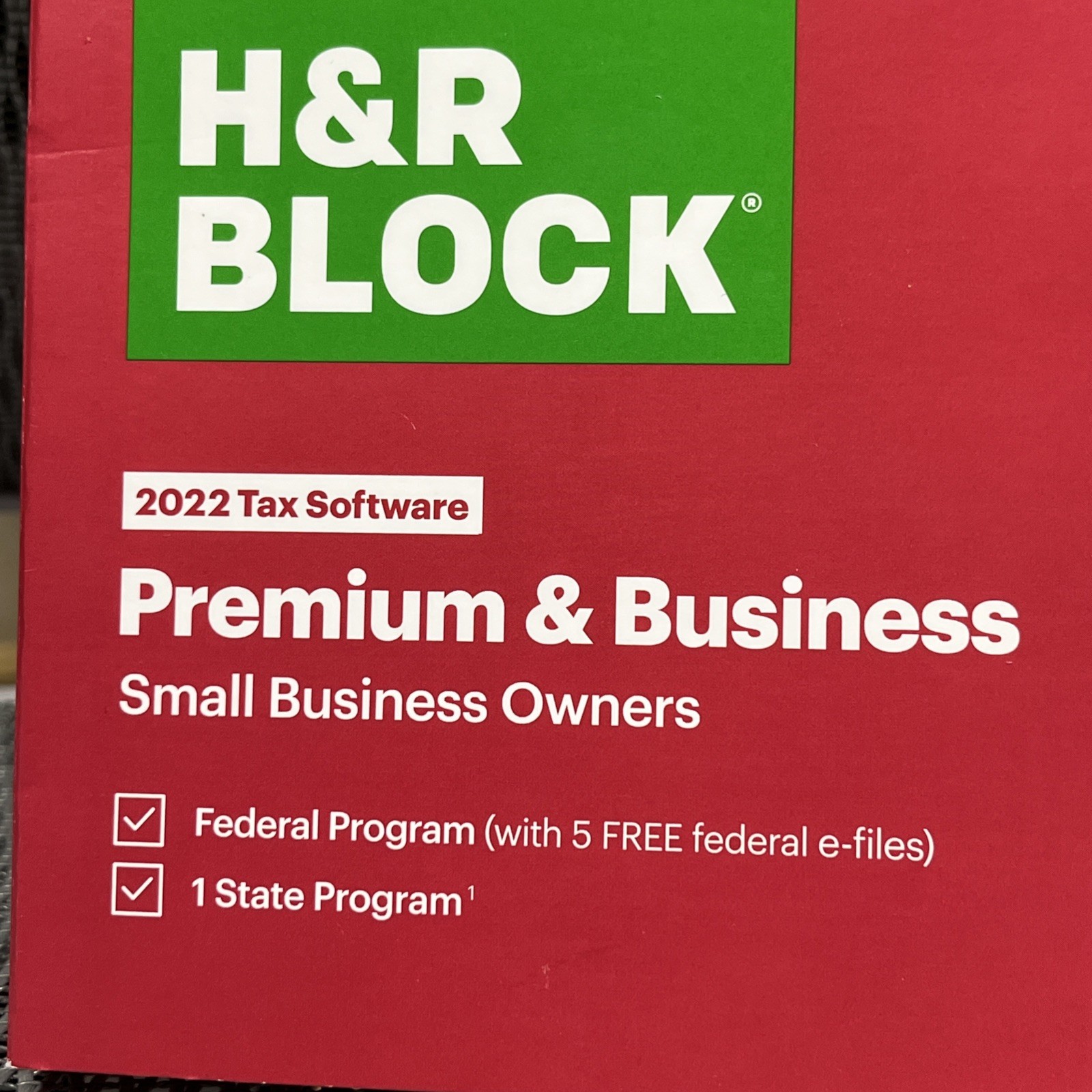 New 2022 H&R Block Tax Software Premium & Business Edition for Win/PC [Key Card]