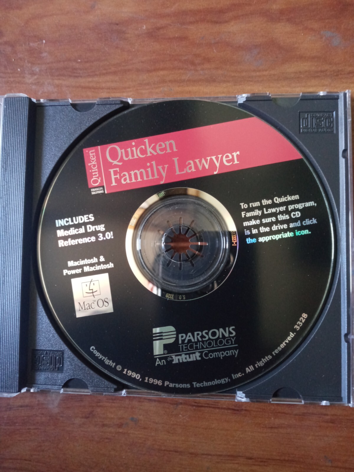 Quicken Family Lawyer CD-Rom for Mac OS 1996 Parsons Technology