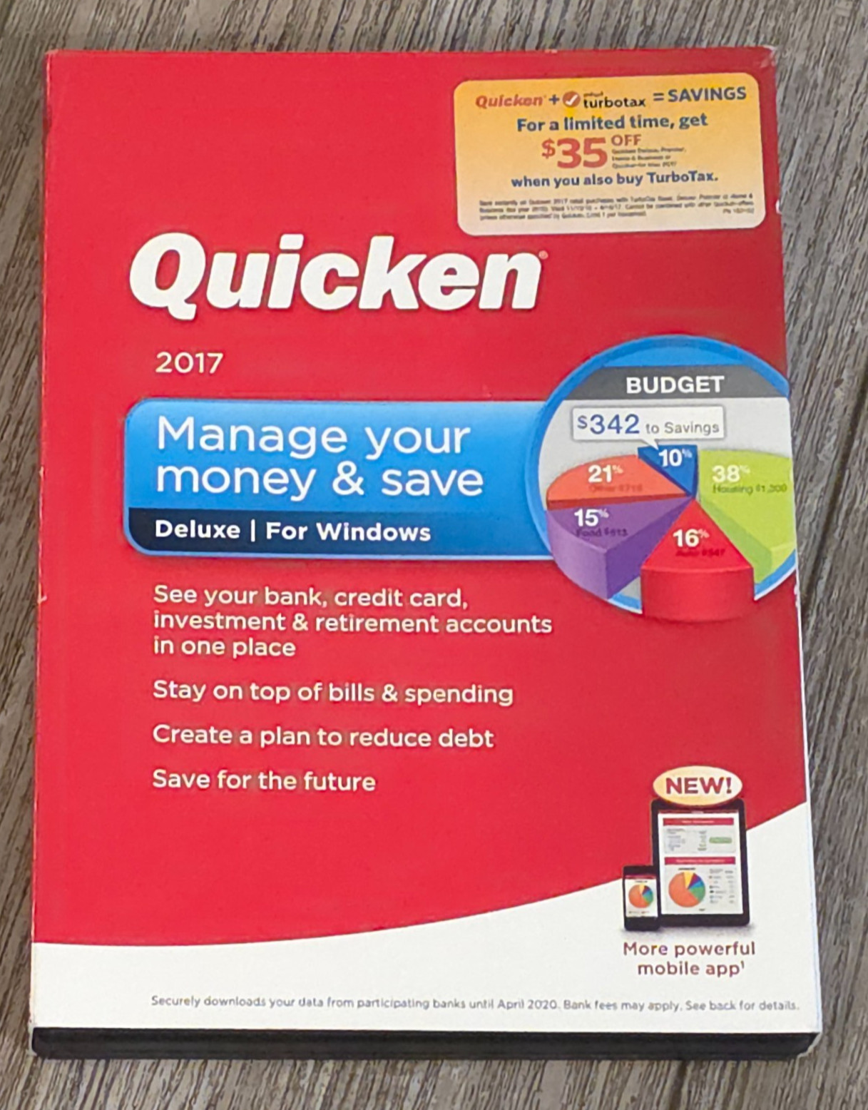 Intuit Quicken 2017 Deluxe For Windows Brand New Sealed READ BEFORE PURCHASING!!