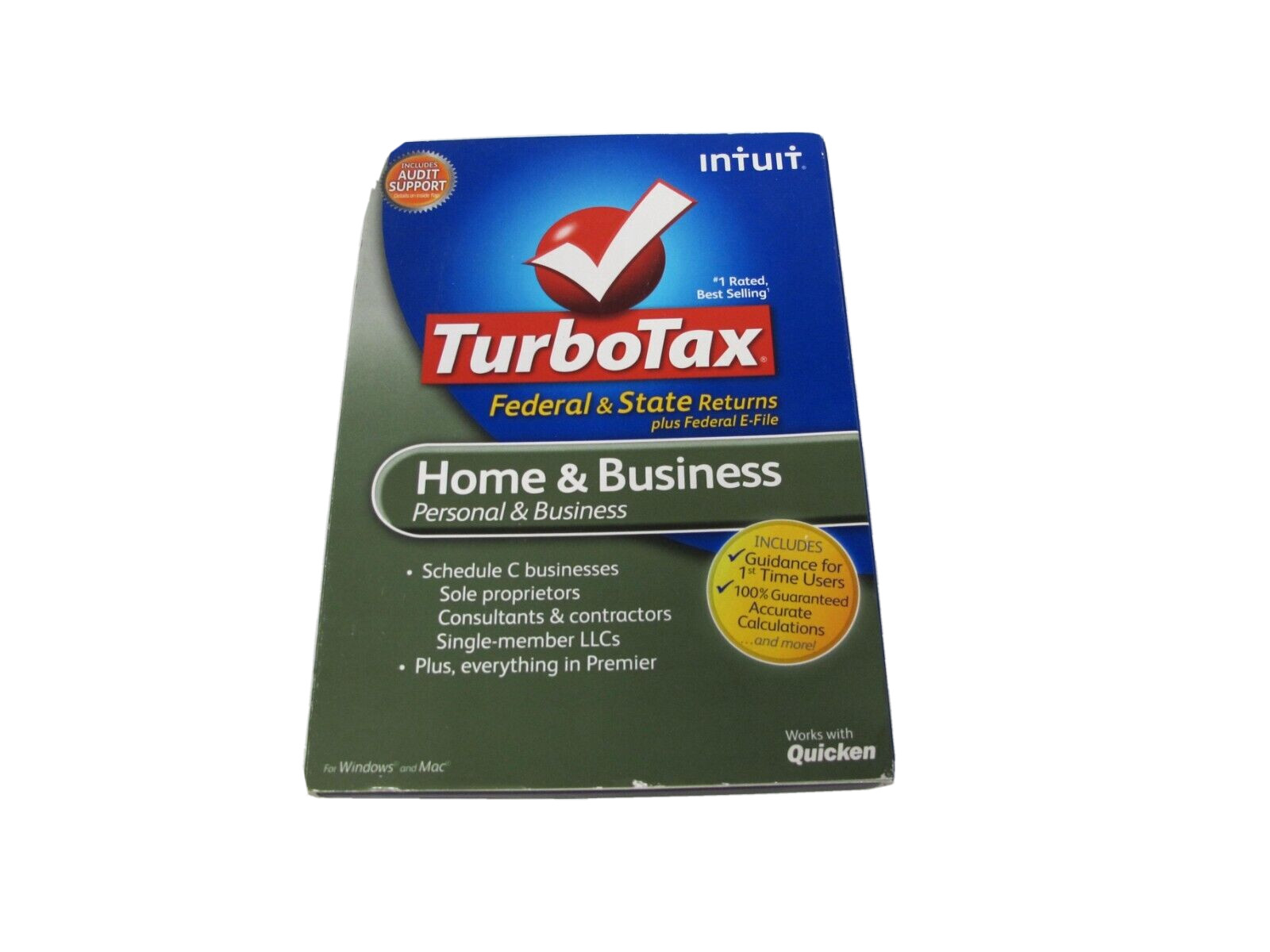 2011 Intuit TurboTax Home & Business Federal State for Windows and Mac PreOwned
