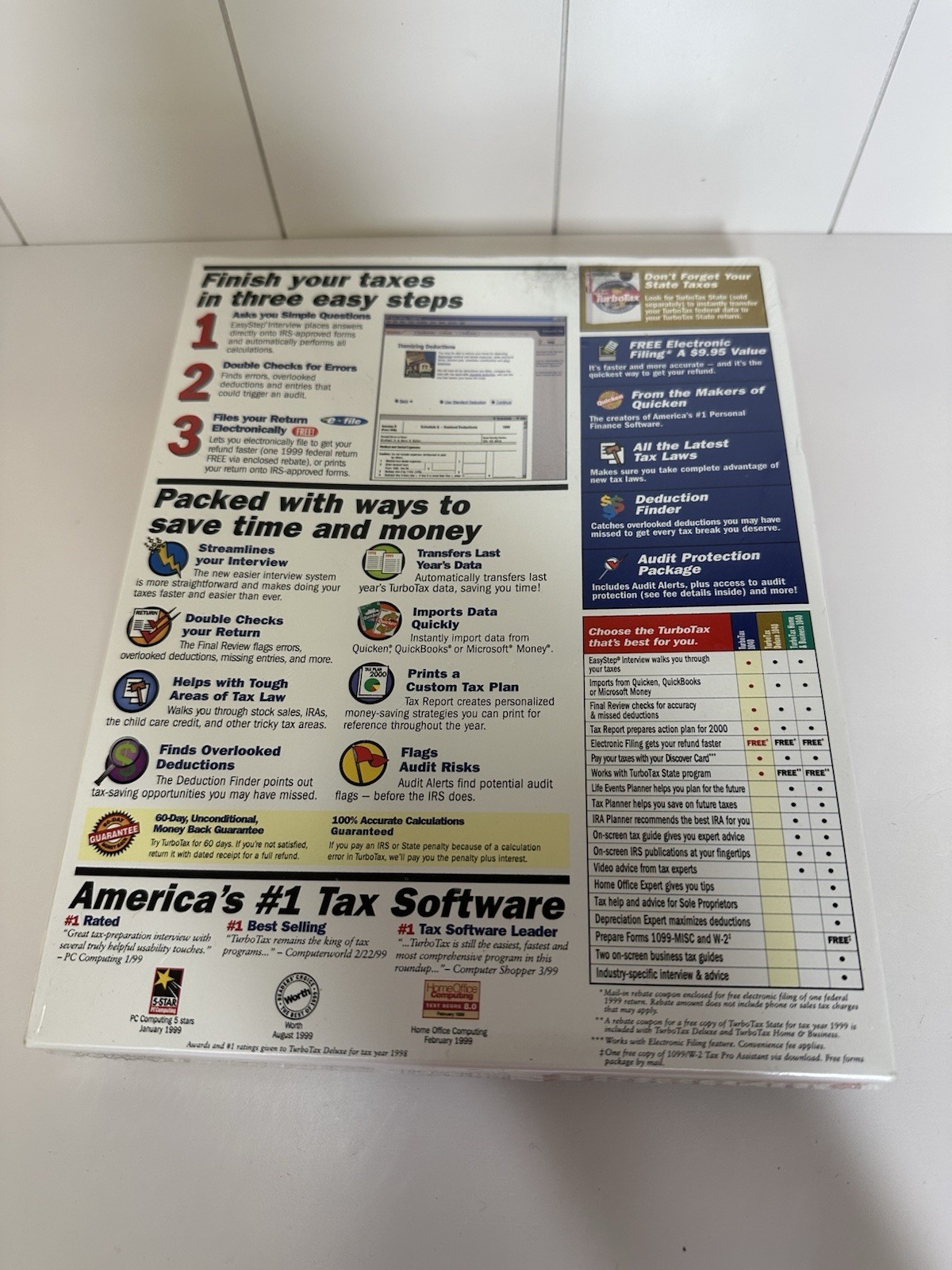 Quicken Turbotax 1999 Turbo tax 99. Original retail box. 