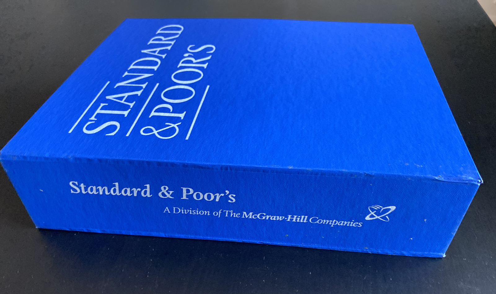 Vtg STANDARD & POOR’S Cardboard Financial Report Document Box / Holder / File