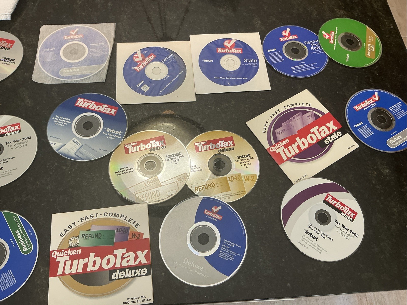 Lot Of 21 Turbotax Cds 1998 Thru 2009 Various Years