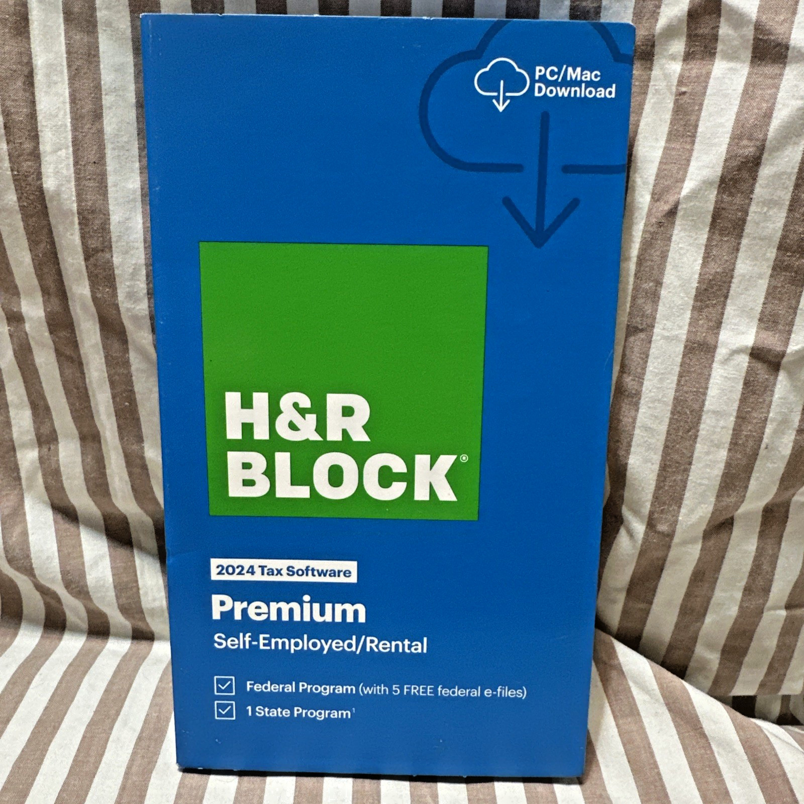 H&R Block Tax Software Premium 2024 PC/Mac Boxed Key Card USA like Turbotax HR