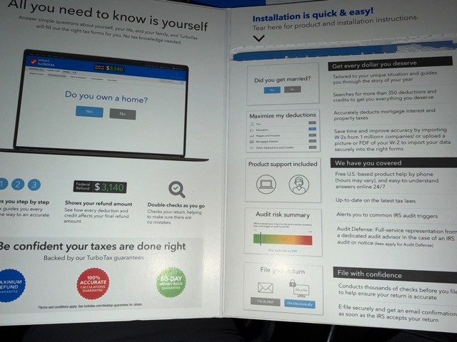 Intuit TurboTax Deluxe 2023 314235 Physical CD w/ license PC/MAC