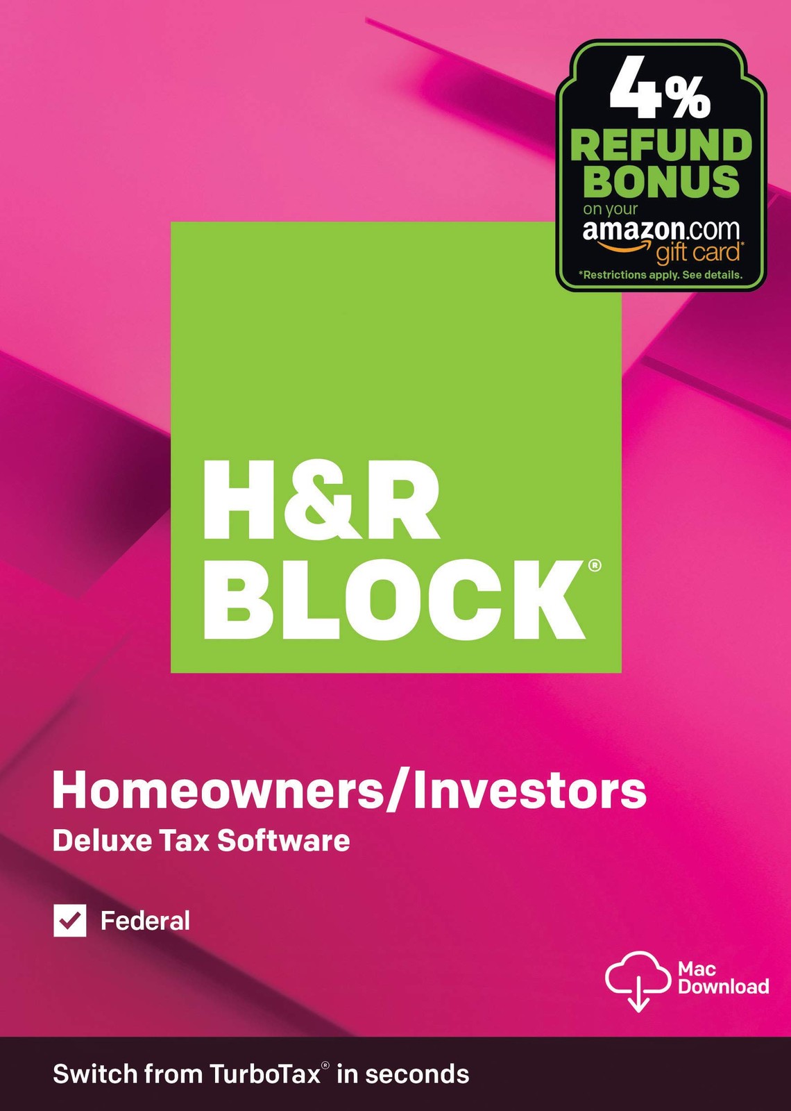 Tax Software H&R Block Deluxe 2019 Federal Only Mac Download Old Version