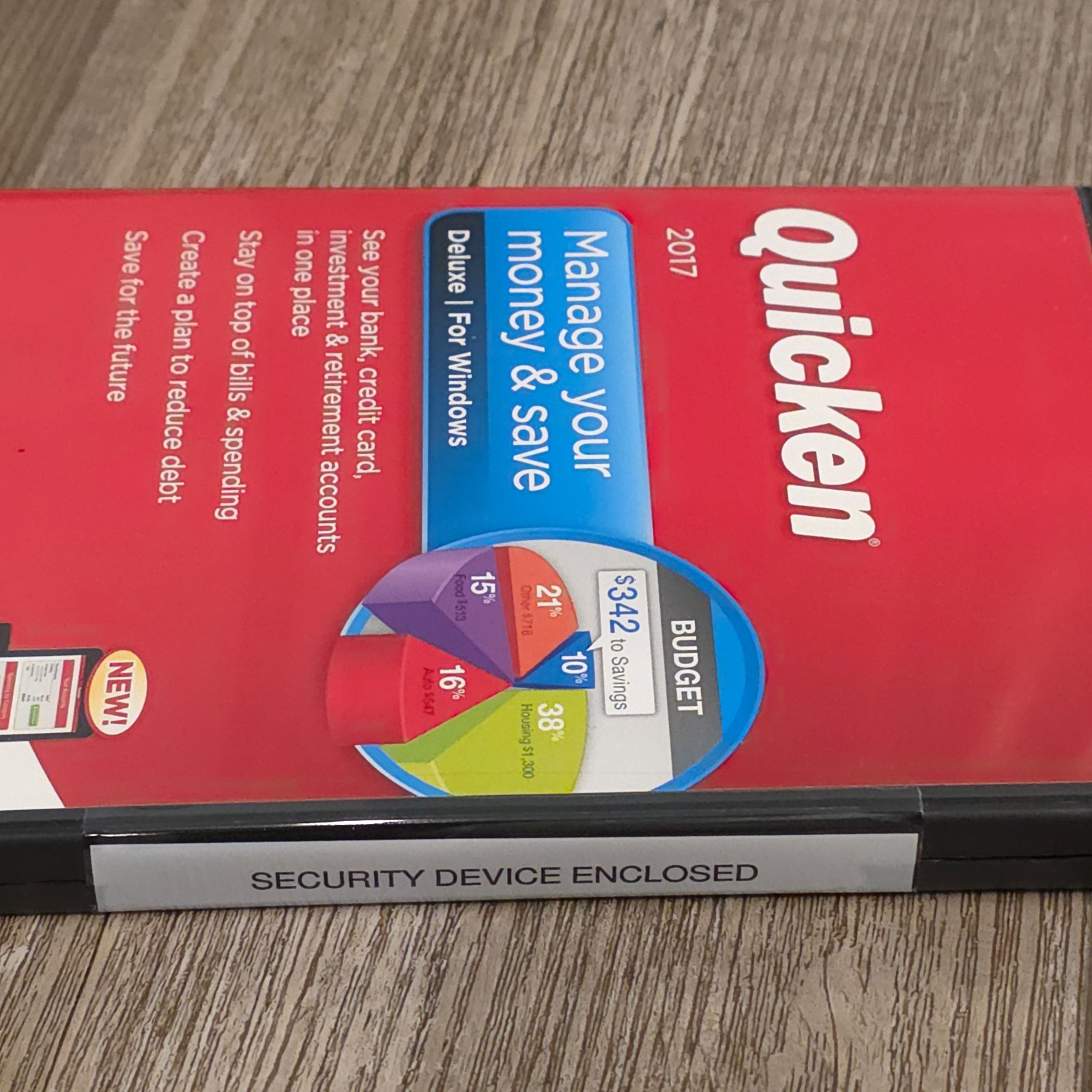 Intuit Quicken 2017 Deluxe For Windows Brand New Sealed READ BEFORE PURCHASING!!