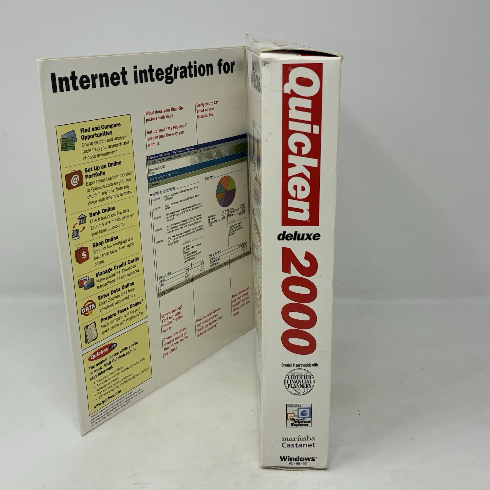 Deluxe Quicken 2000 Personal Financial Software Win 95 98 NT 4 Full Retail Box