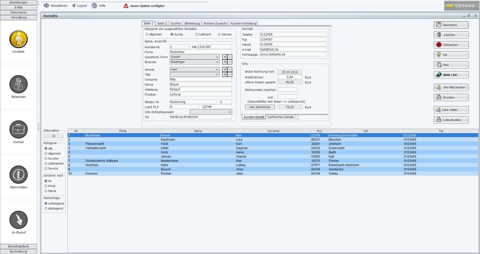 Accounting software, accounting software program including accounting