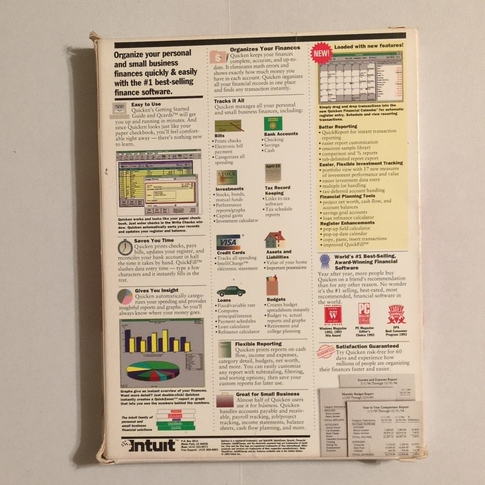 Intuit Quicken Version 3 Windows 3.1 Personal Finance Software Floppy