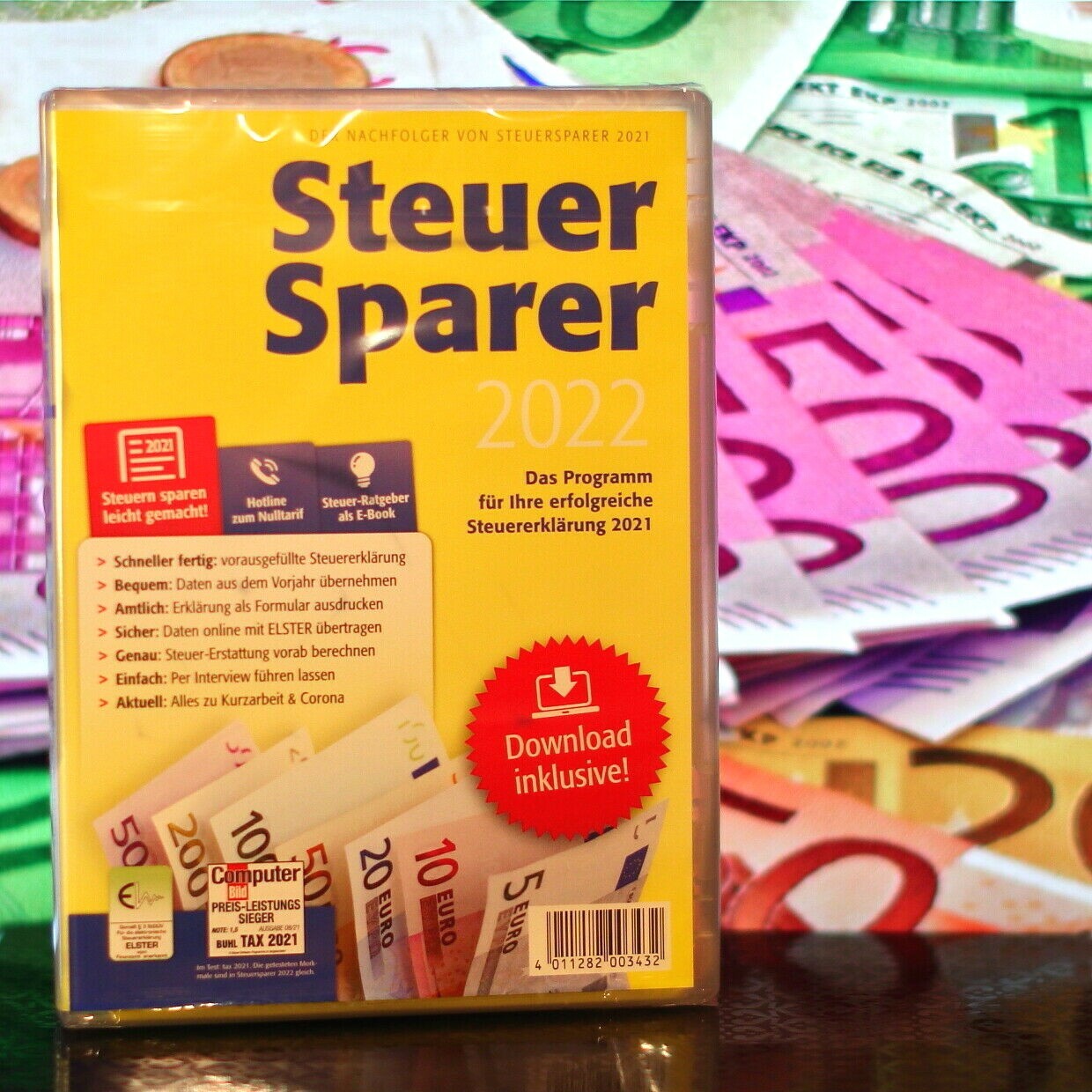 SteuerSparer 2022 CD-R0M for tax return 2021 * new & 0VP * with download option