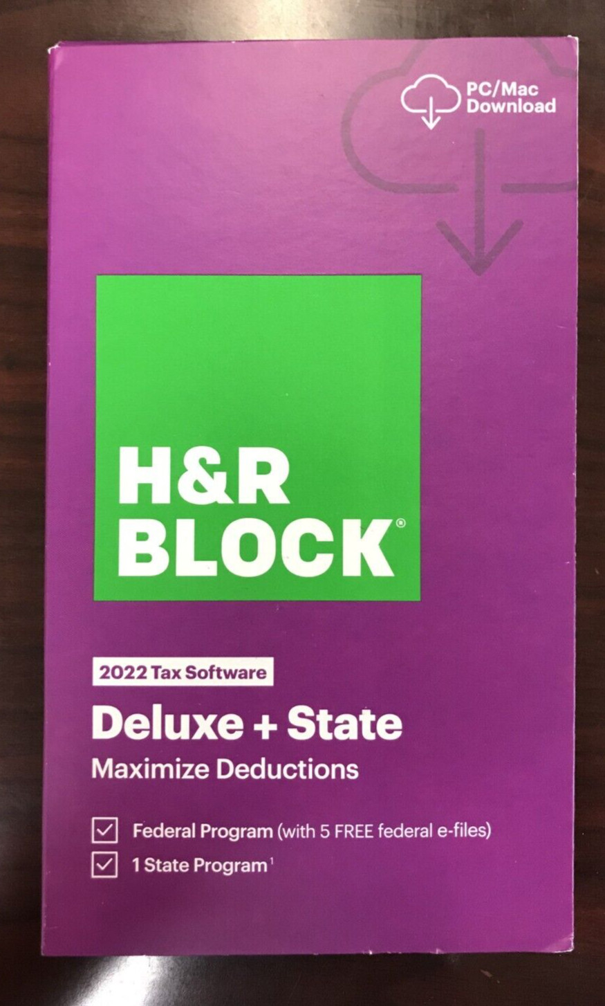 LOT OF 5 NEW SEALED H&R Block 2022 Deluxe State Tax Preparation Software