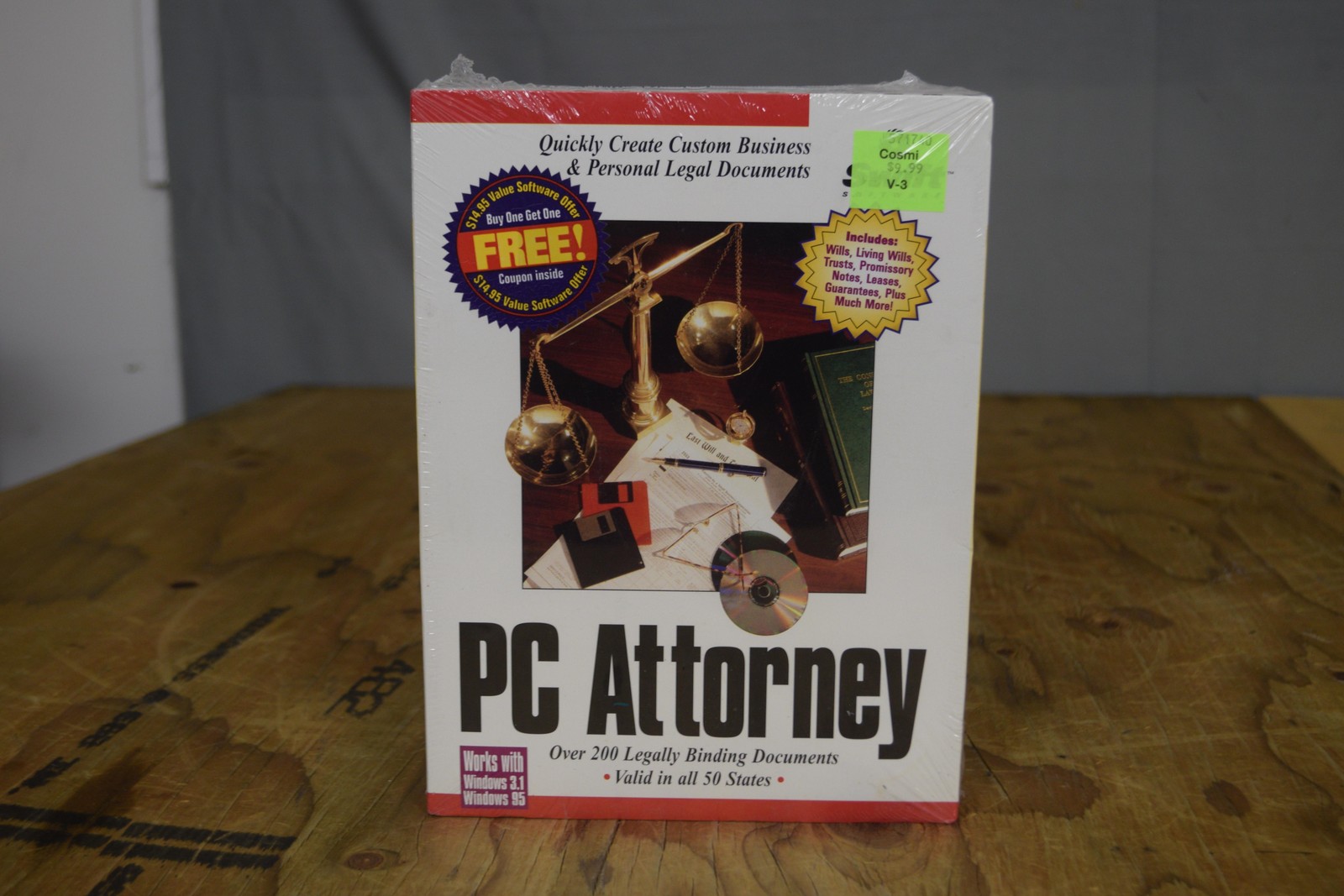 PC Attorney Legal Software Windows 95/3.1 Cosmi CD New Sealed 200 Forms