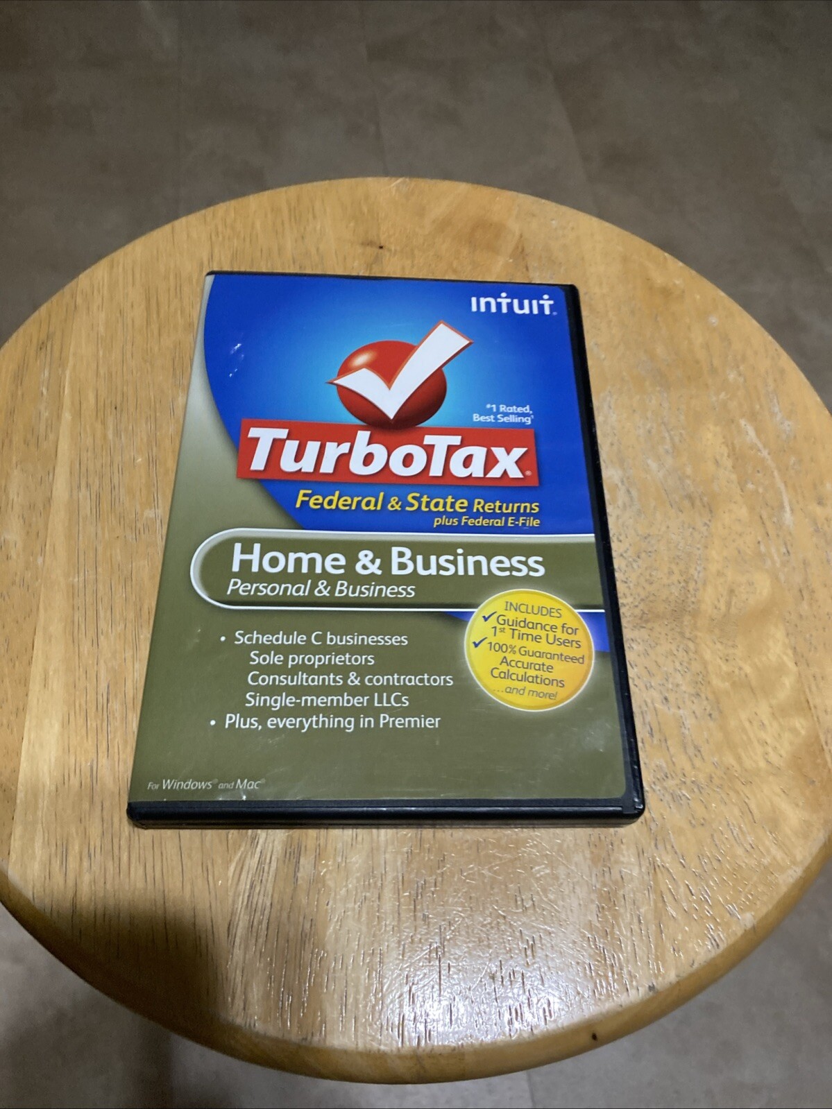2011 Intuit TurboTax Home & Business Federal State for Windows and Mac PreOwned