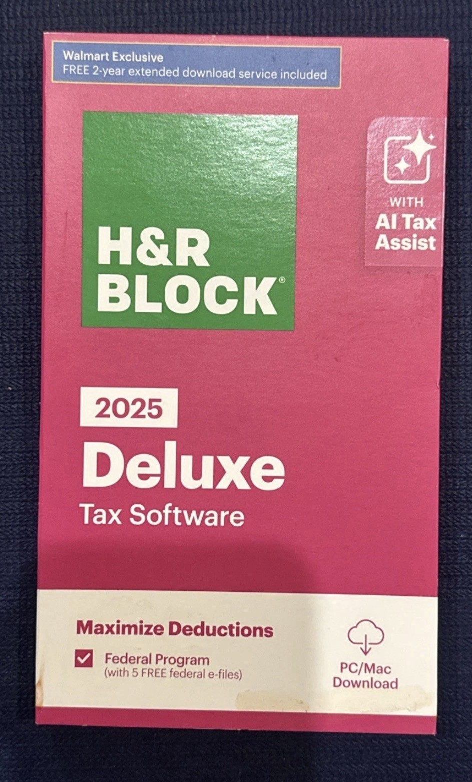 H&R Block Tax Software Deluxe 2025/Physical Card/Ships/For PC/MAC/BNIP