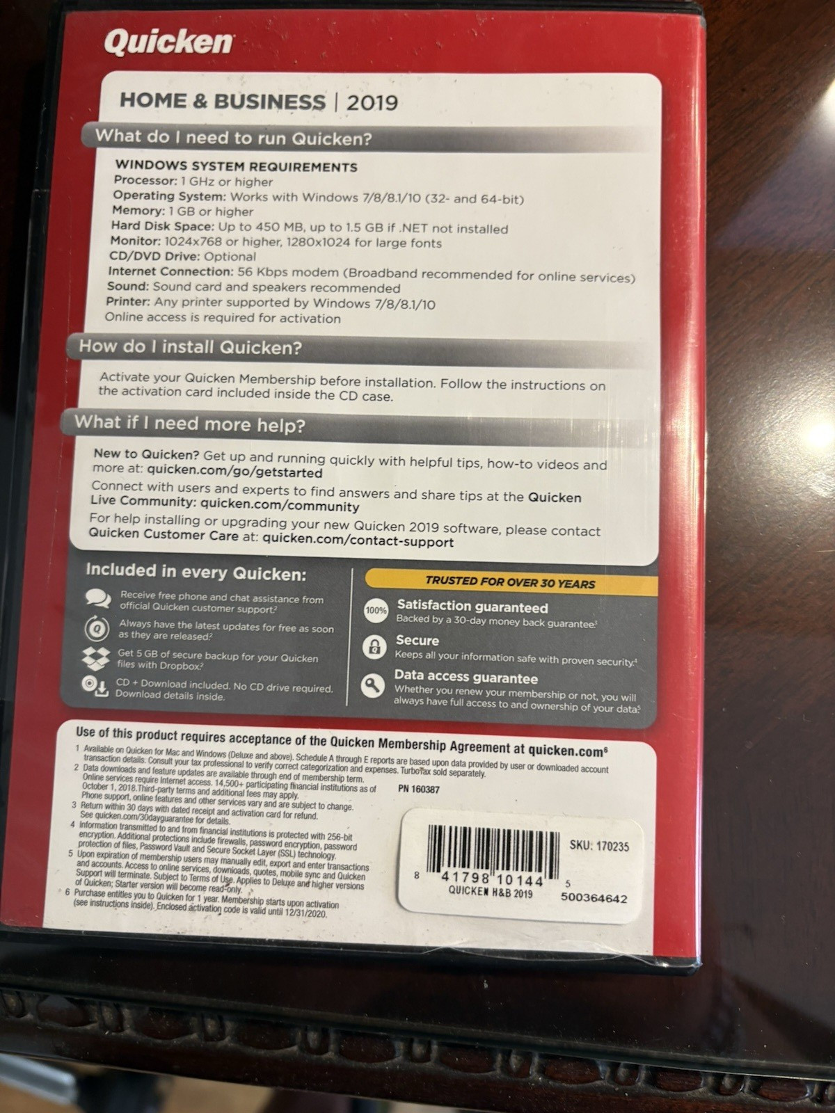 Quicken Home And Business 2019 (Windows PC) Read Description, Fast Free Ship EUC