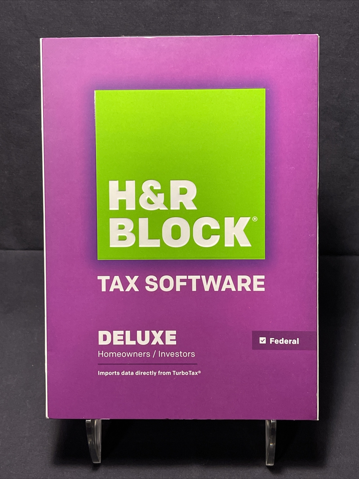H&R Block 2014 Deluxe (Federal only) Imports Turbotax MINT DISC