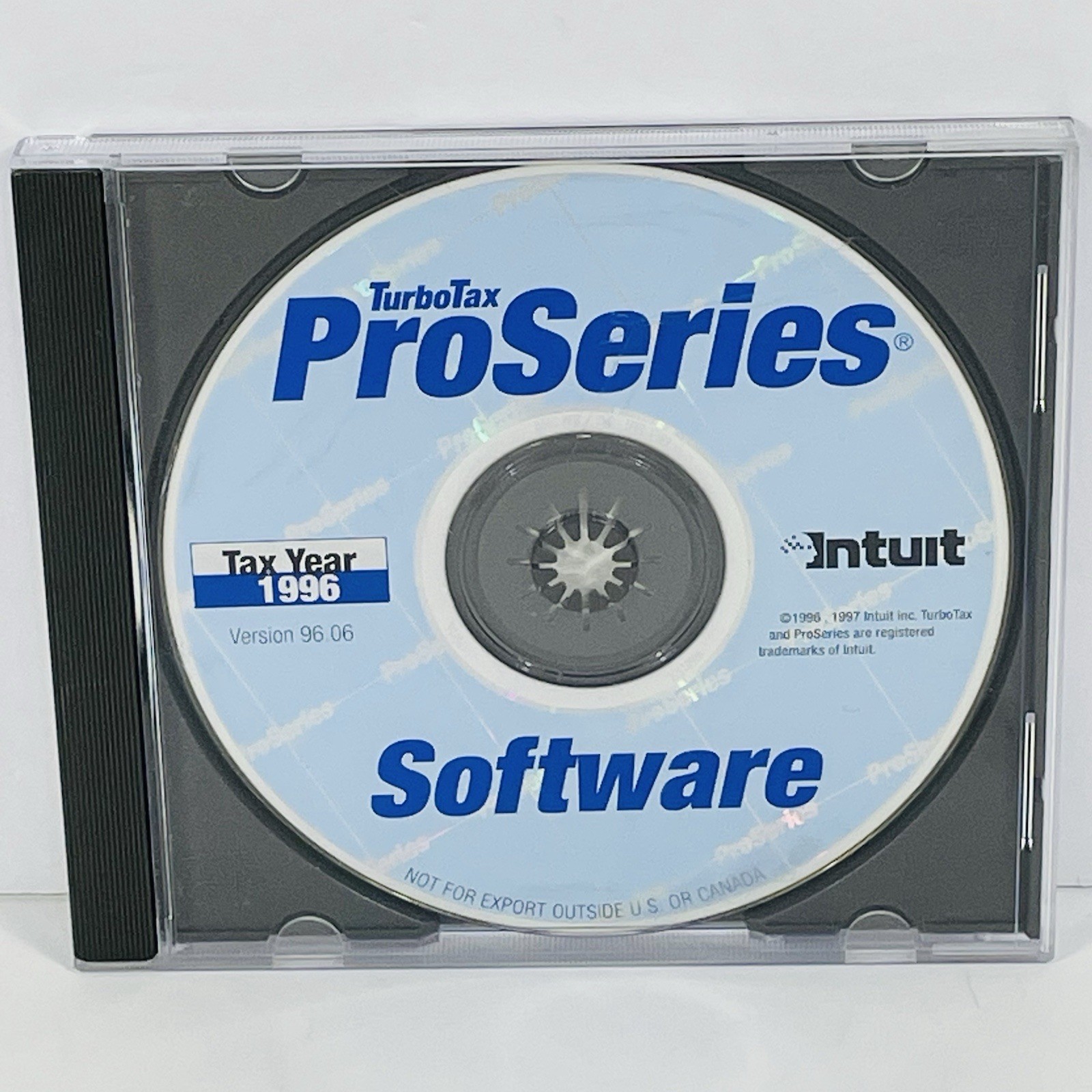 TurboTax ProSeries Software Tax Year 1996 Version 96.06