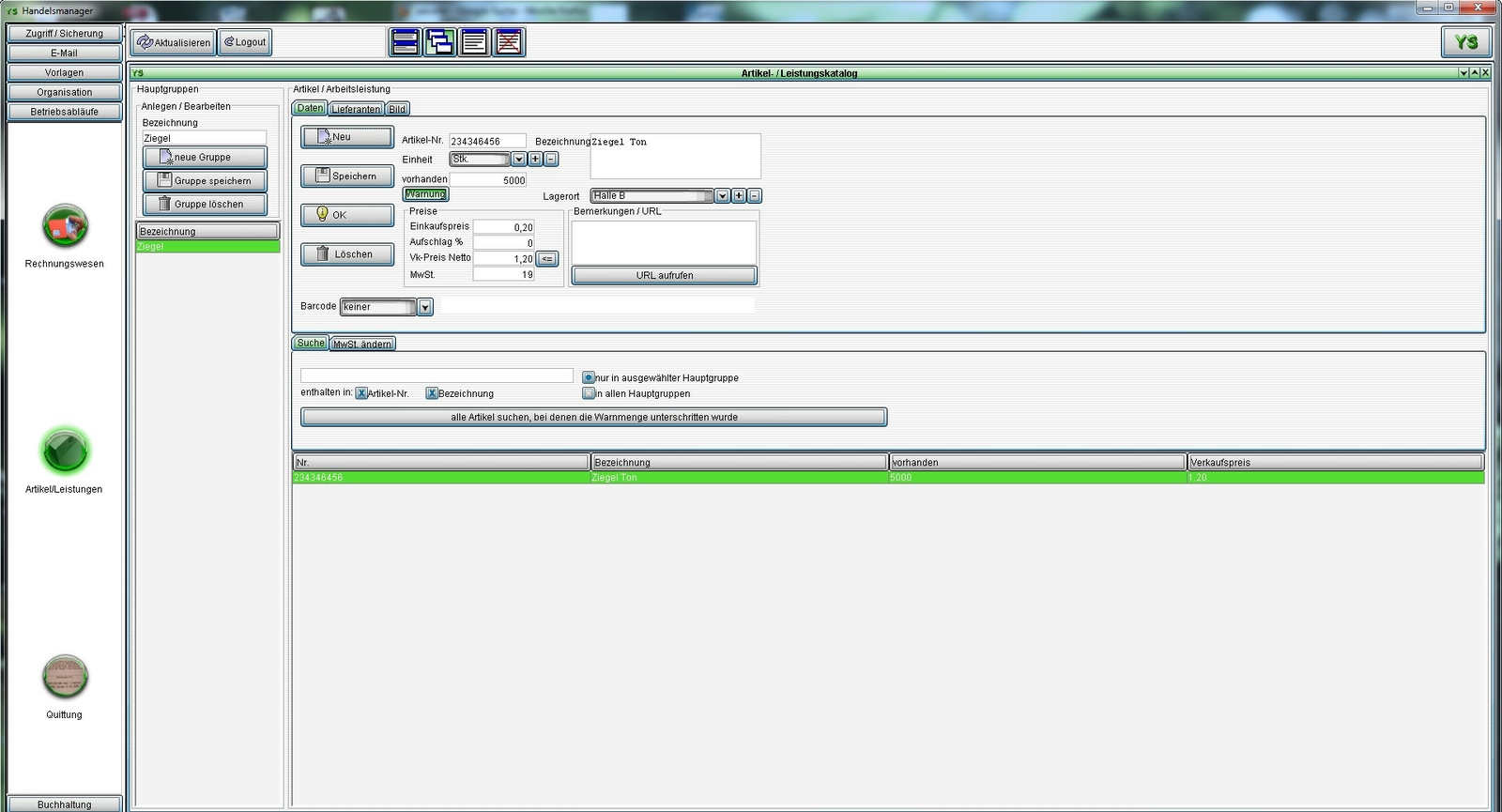 Invoice program for dealers including accounting, ordering and contacts