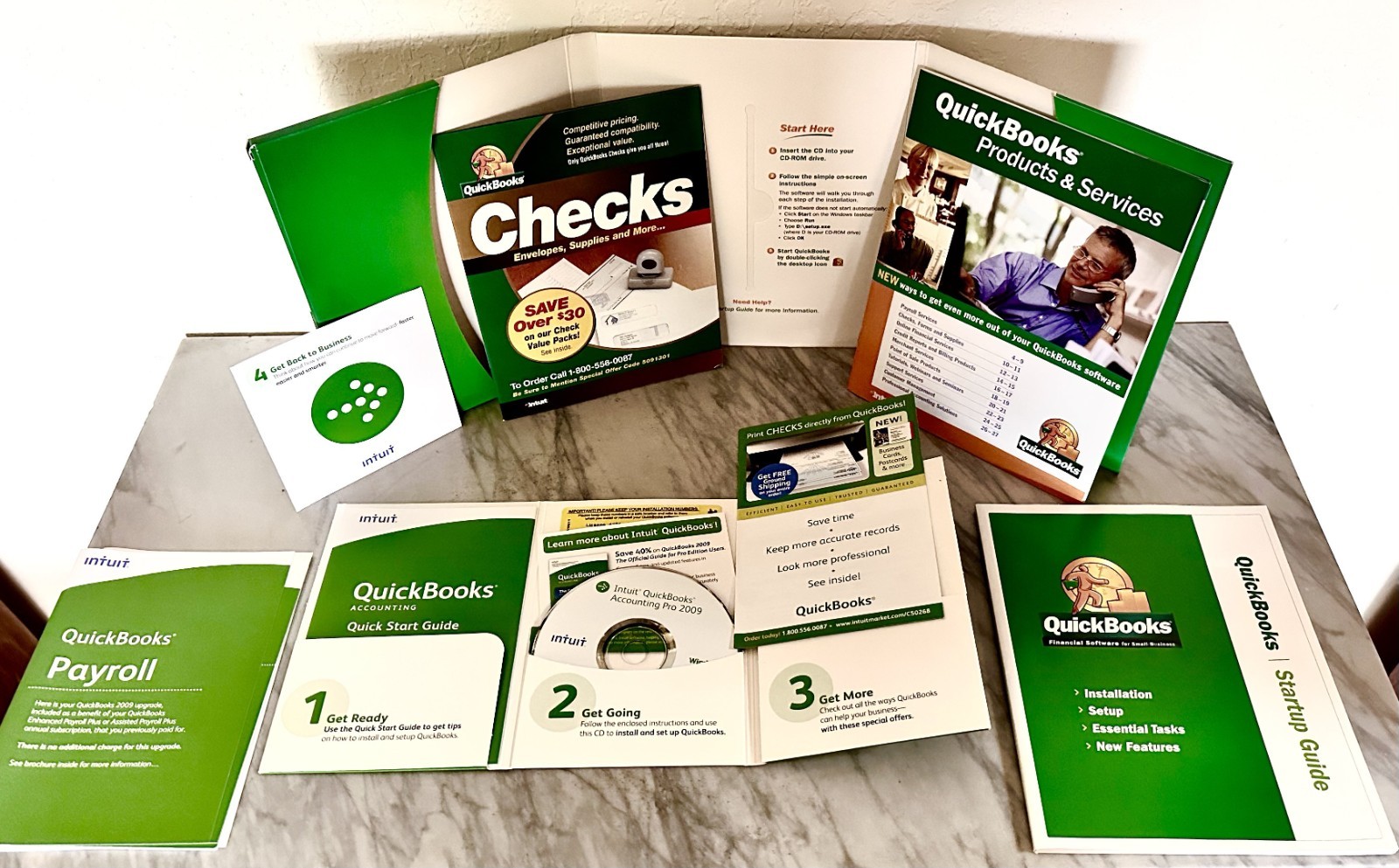 QUICKBOOKS 2009 SOFTWARE INTUIT® SMALL BUSINESS PAYROLL CHECKS with License Key!