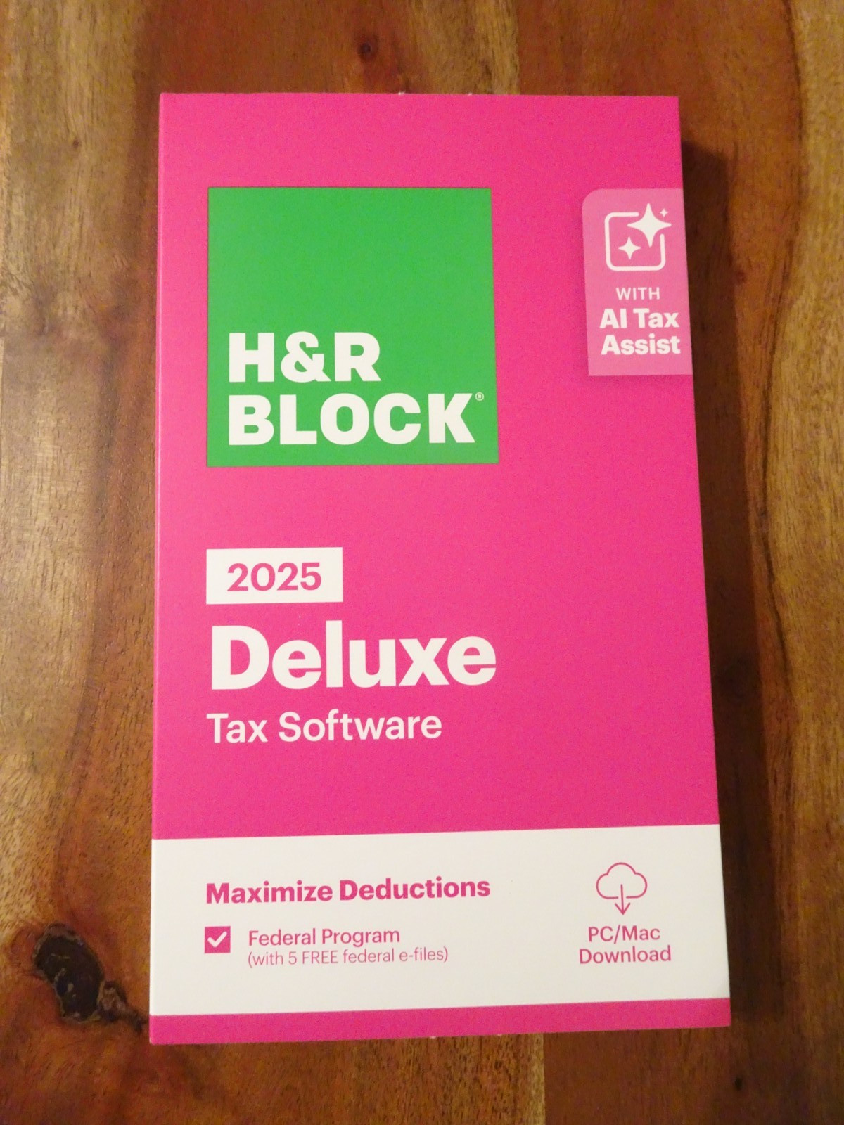 2025 H&R Block Tax Software Deluxe PC/Mac NO STATE Key Card Inside
