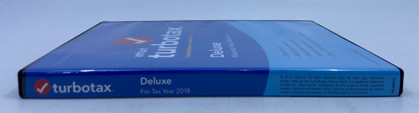 Intuit TurboTax Deluxe Federal 2018 Windows Mac Disc EUC + Slight Case Damage