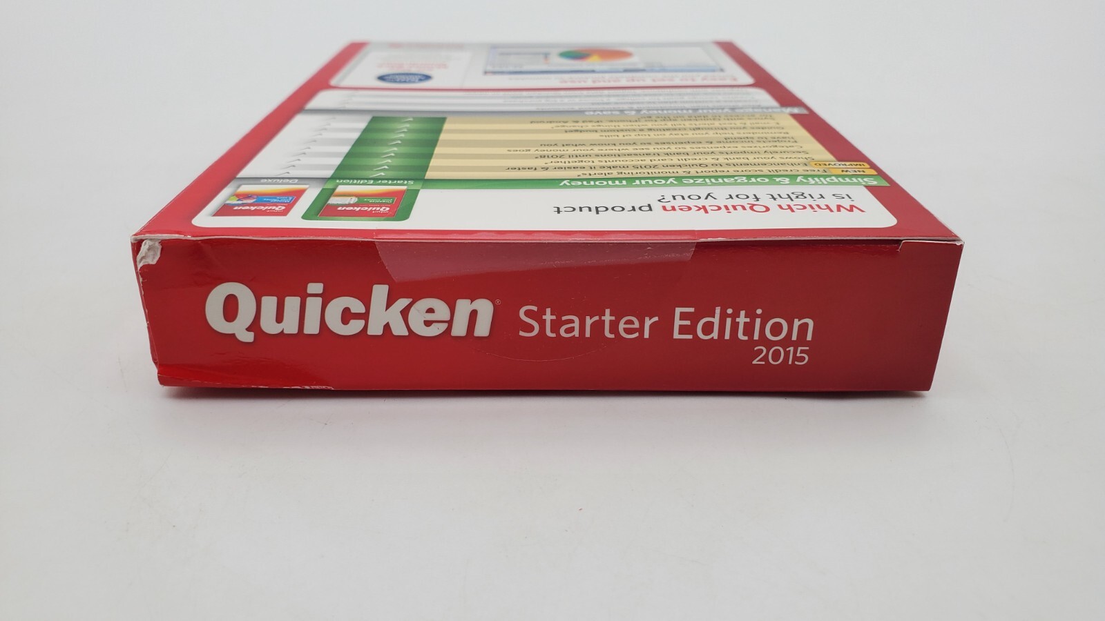 Intuit Quicken Starter Edition Orginize Your Money 2015 Vista SP1/7/8/8.1 New