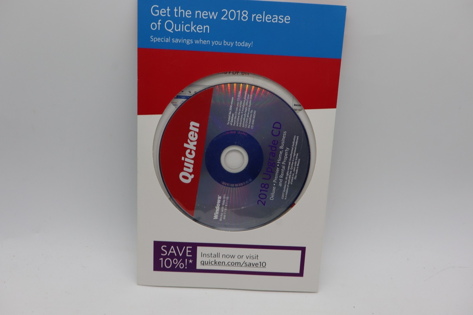 Quicken 2018 Upgrade CD Home Business and Rental Property New